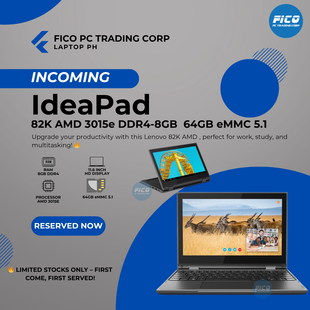 LENOVO IDEAPAD 82GK AMD 3015E DDR4-4GB SSD 64GB 11.6