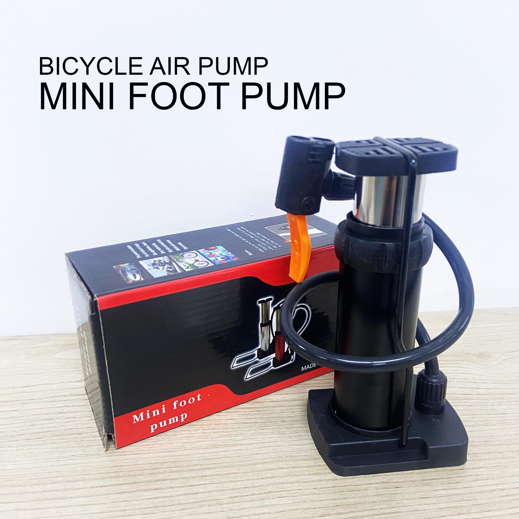 XiX XiX Bicycle Foot Pump with Precision Pressure Gauge | 11 Bar (160 PSI) | Multi-Valve Compatible Air Inflator for SV, AV, DV | Mini Portable Floor Pump with Adapters for Cars, Balls, Toys, Mattresses, and Swimming Equipment Bike Part