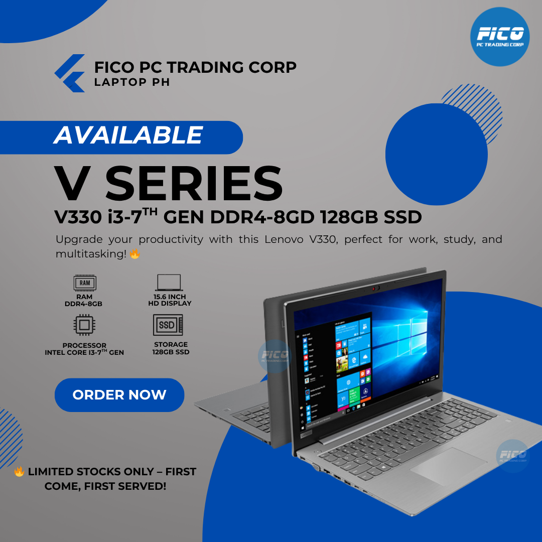 LENOVO V330  i3-7TH GEN DDR4-8GB SSD 128GB 15.6 INCH