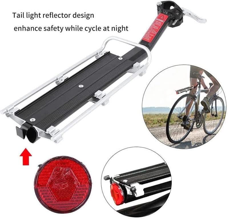 XiX Bicycle Luggage Carrier | Quick Release Lightweight Rear Cargo Rack | Universal 20lb/9kg Load Capacity bike parts