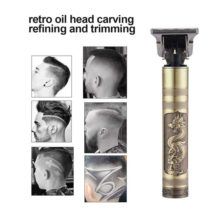 Vintage T9 - USB Rechargeable Hair Trimmer (Random Design) Color Smooth Comfort White